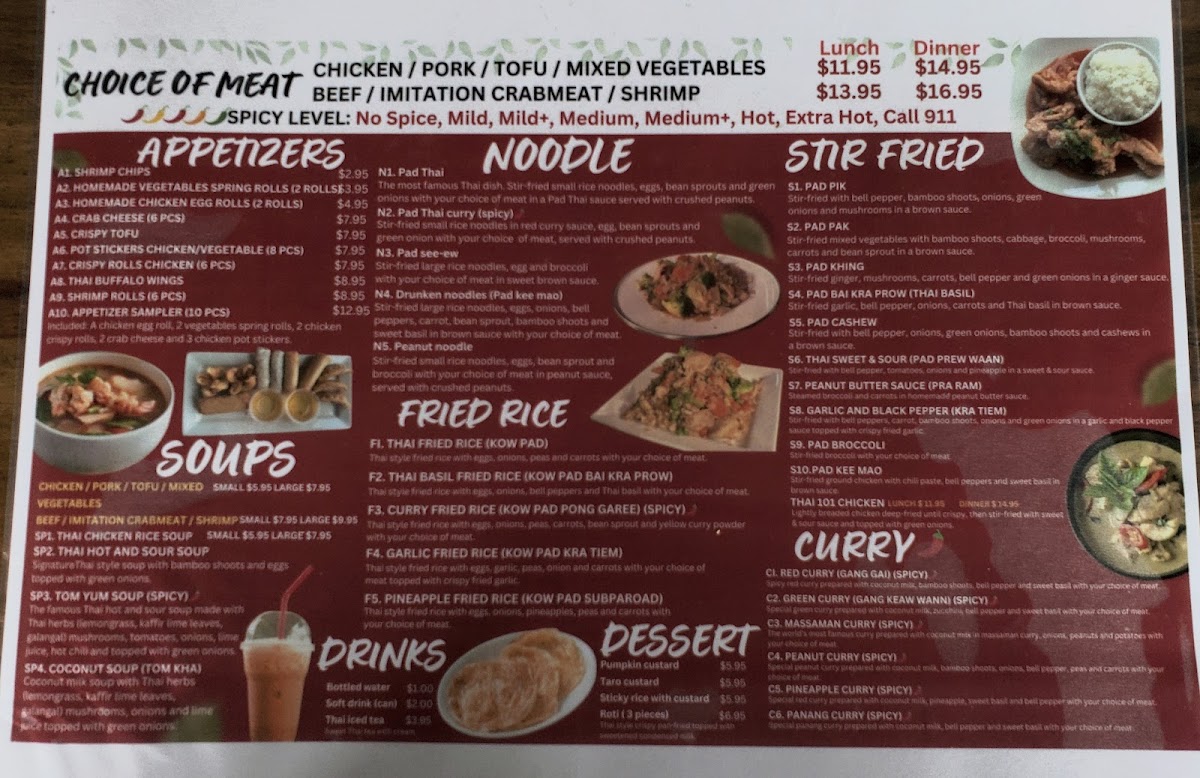 Menu - Thai 101 photo 2